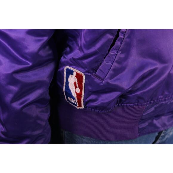 Los Angeles Lakers Vintage 80s Starter Satin Jacket Purple Pro Line XXL - Picture 7 of 11